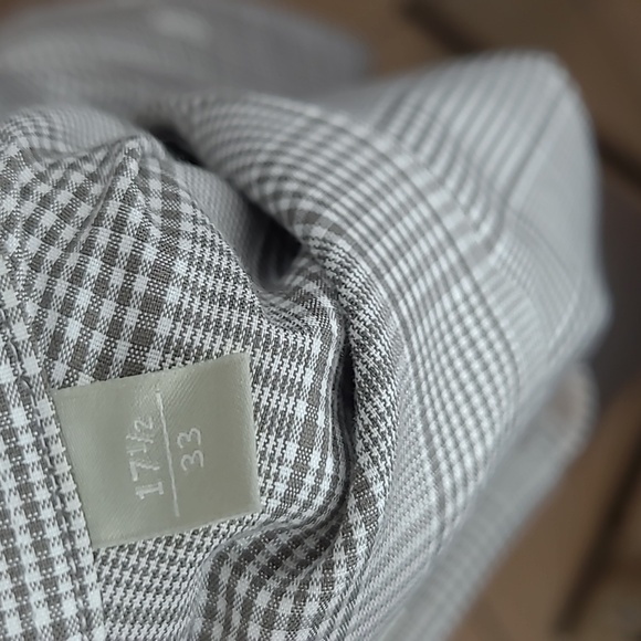 Men shirt long sleeve Nordstrom size 17 1/2 Houndstooth pattern - Picture 6 of 9